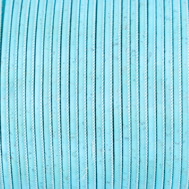 3mm Blue Round Cork Cord COR-647 (10 meters)