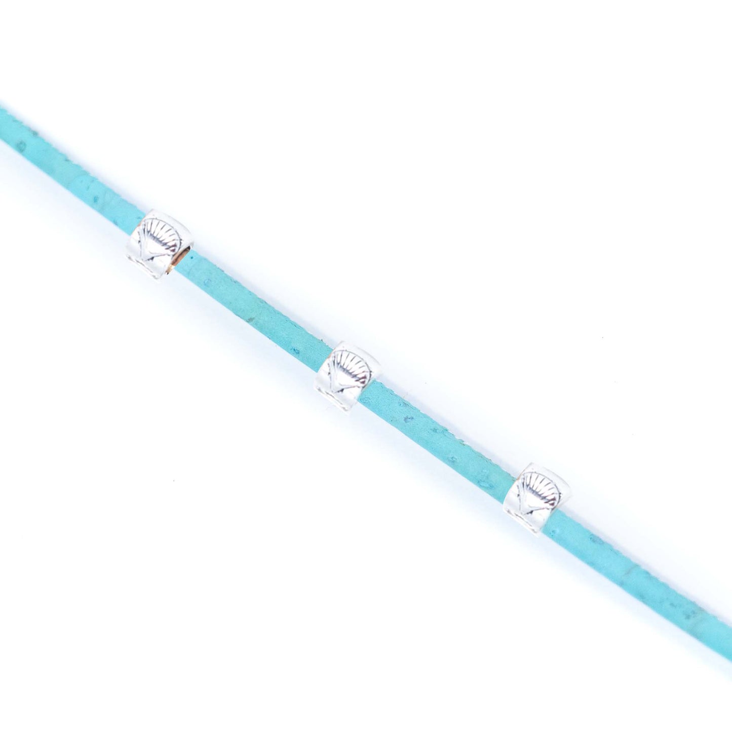 Baby Blue 3mm round cork cord COR-650(10 meters)
