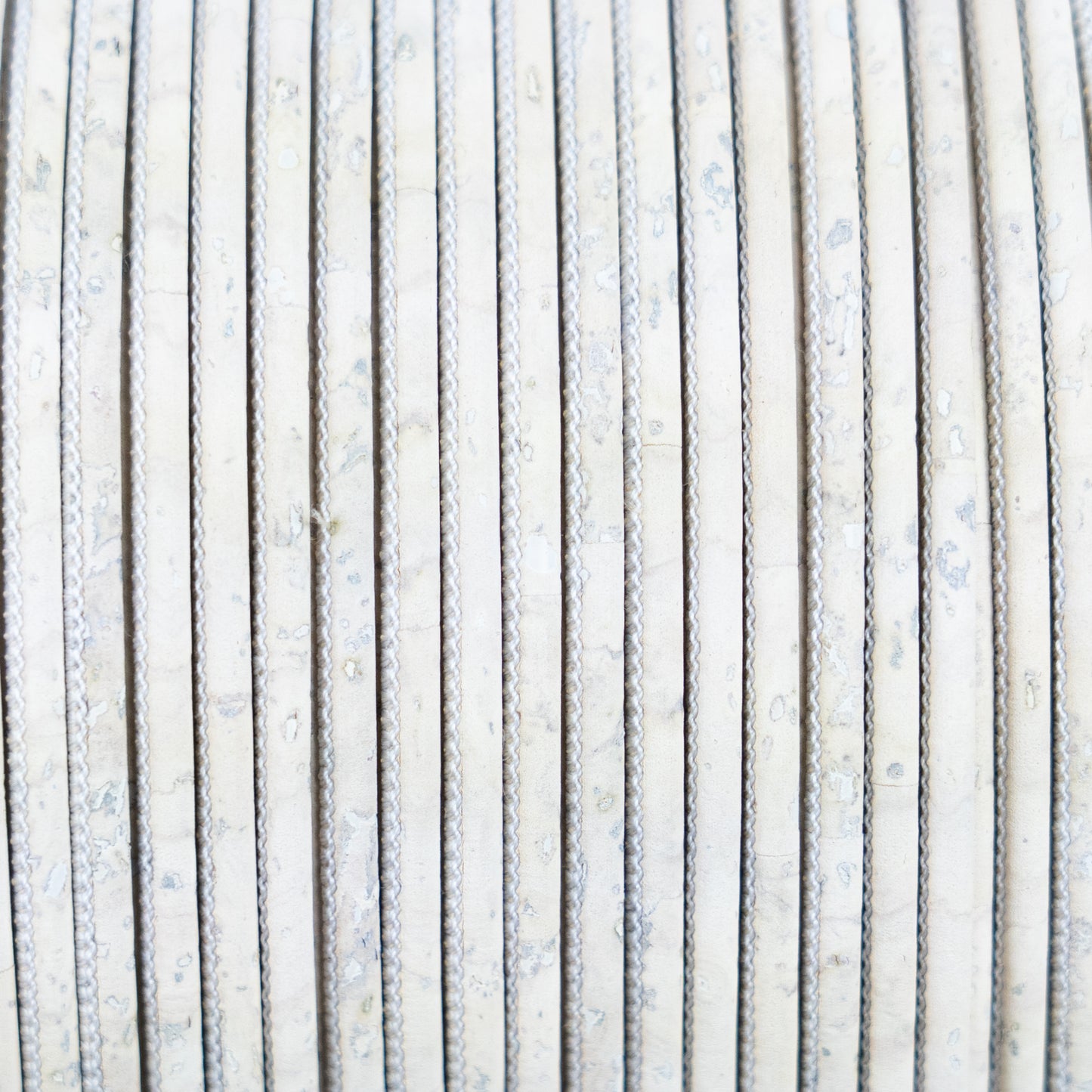 3mm White Round Cork Cord COR-646(10 meters)