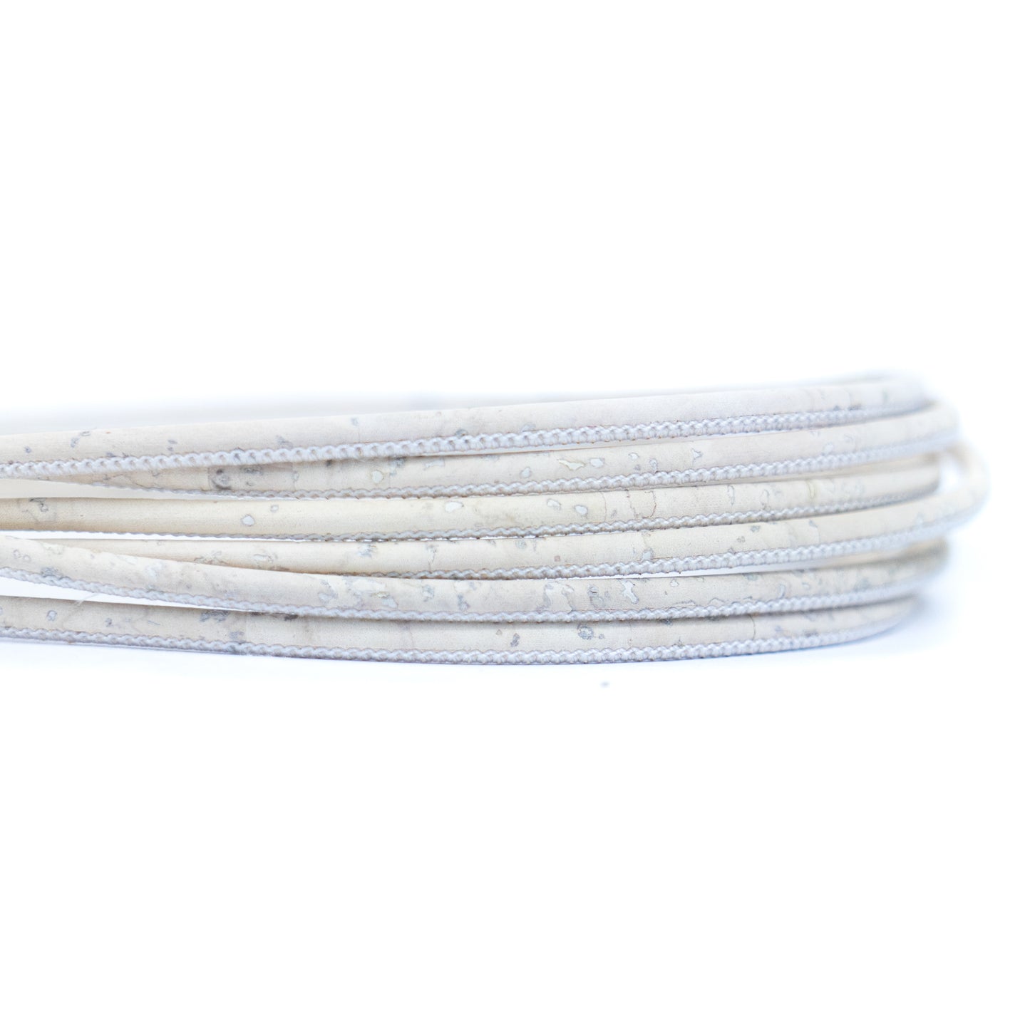 3mm White Round Cork Cord COR-646(10 meters)