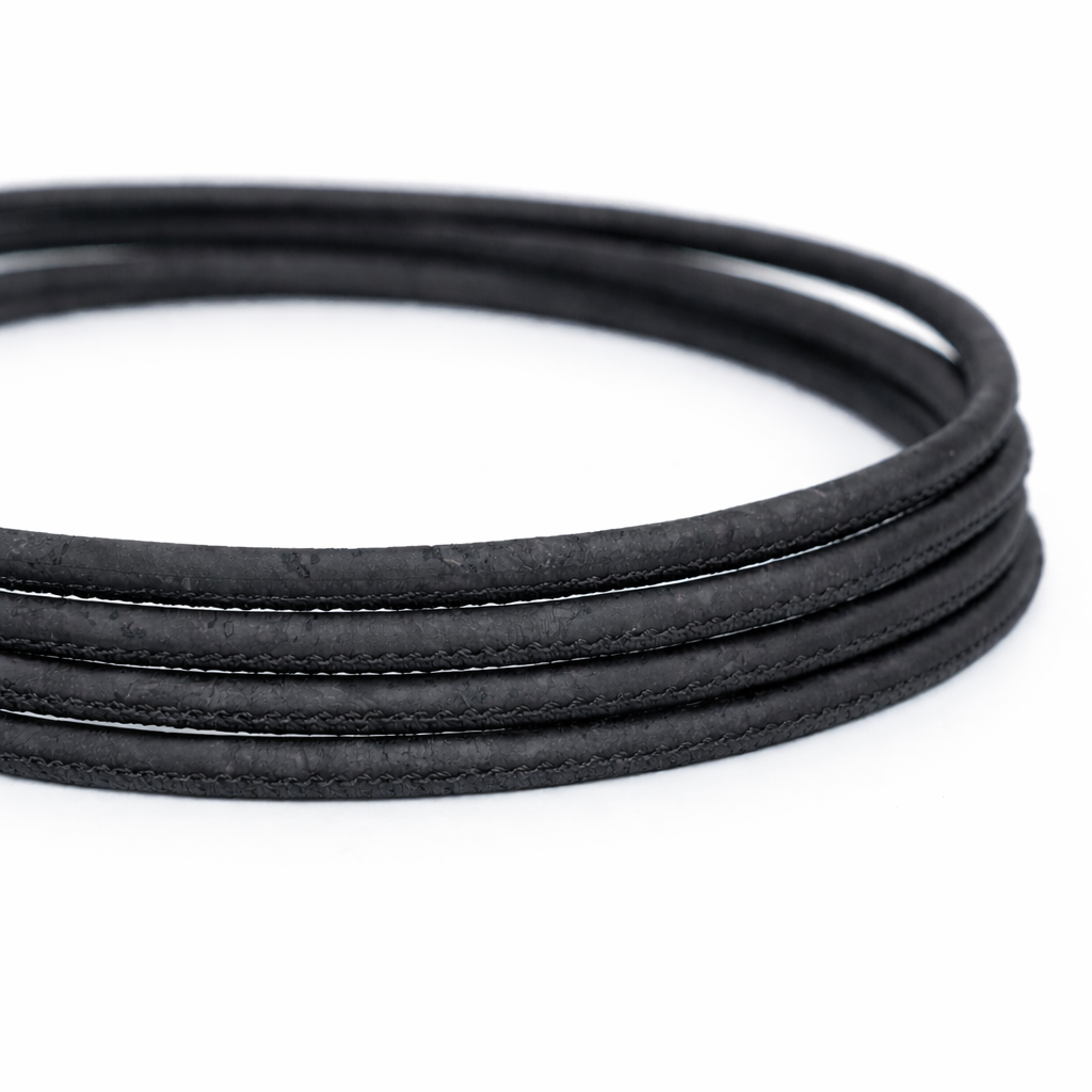Black 3mm Round Cork Cord COR-002-3 (10 meters)