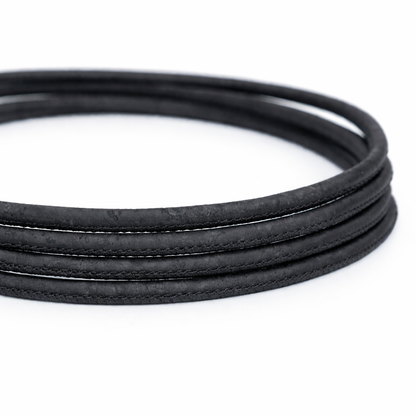 Black 3mm Round Cork Cord COR-002-3 (10 meters)