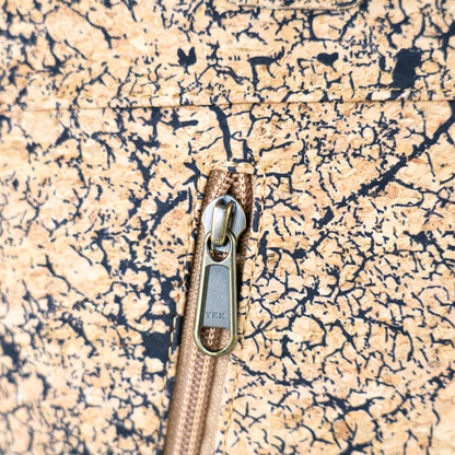 Eco-Friendly Cork Tote Bag with Marble Print - Vegan Leather Shoulder Bag BAGP-340