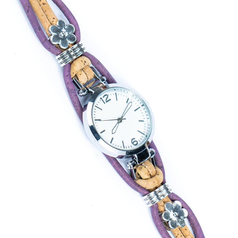 Natural Colored Cork Threads and Alloy accessories Handmade DIY Ladies Fashion Watch WA-461