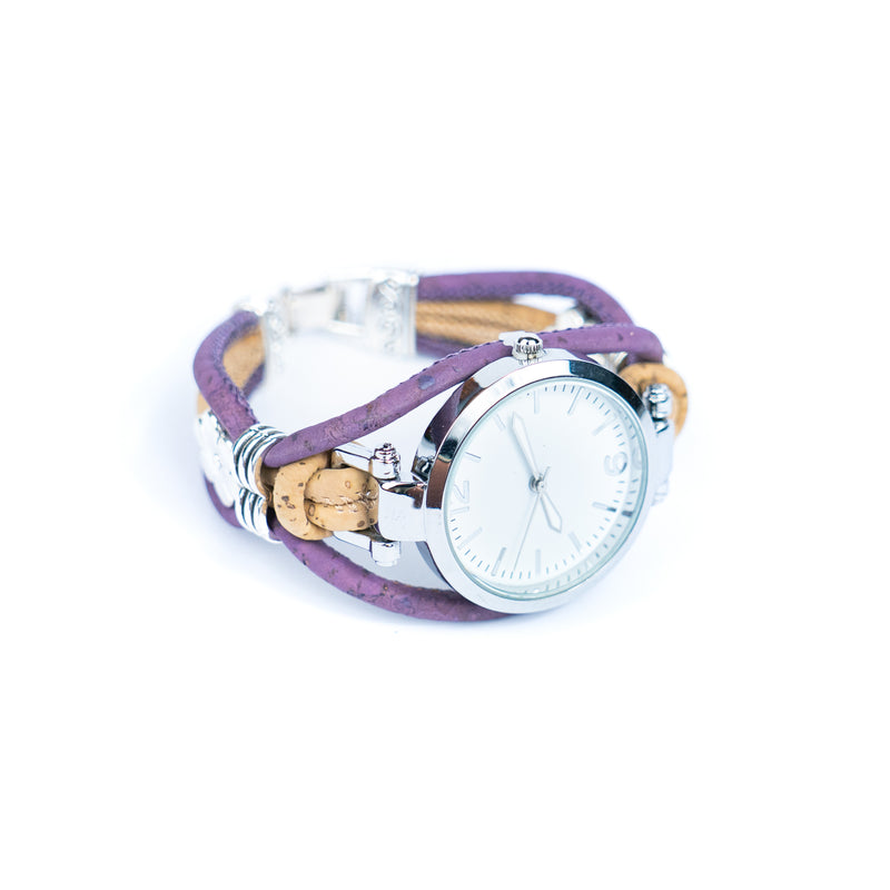 Natural Colored Cork Threads and Alloy accessories Handmade DIY Ladies Fashion Watch WA-461