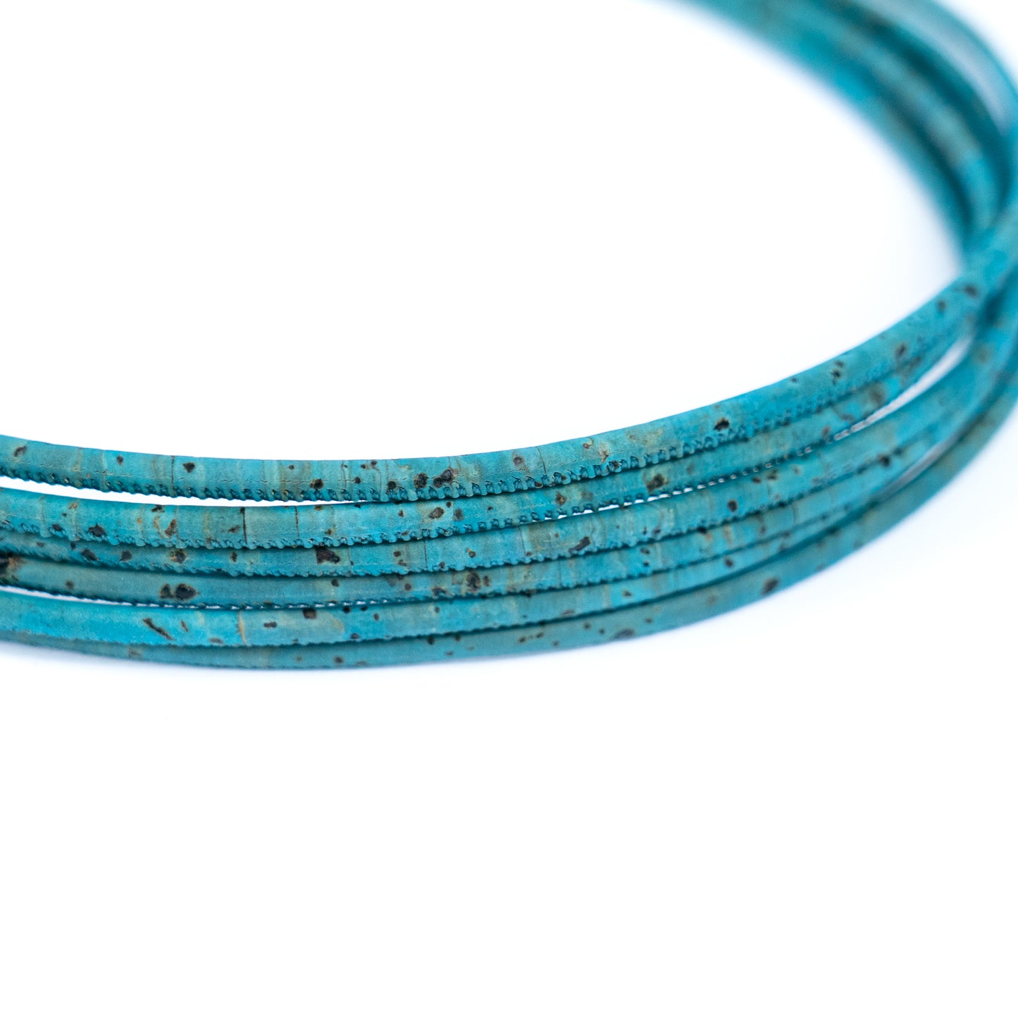 3mm Turquoise Green Round Cork CordCOR-648 (10 meters)