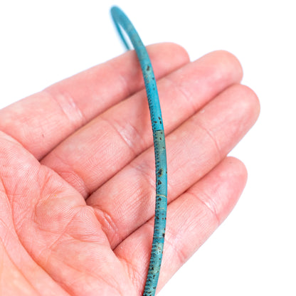 3mm Turquoise Green Round Cork CordCOR-648 (10 meters)