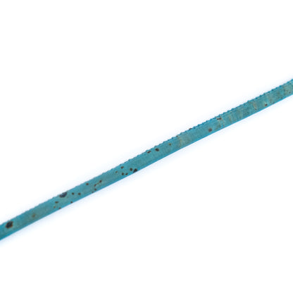 3mm Turquoise Green Round Cork CordCOR-648 (10 meters)