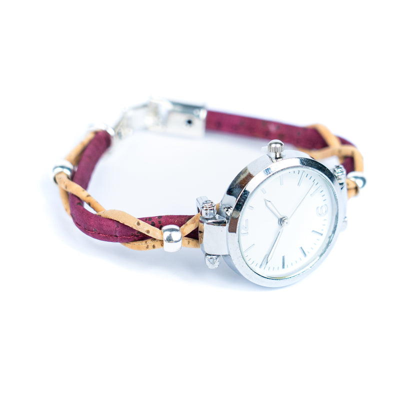 Natural Colored Cork Threads and Alloy accessories Handmade DIY Ladies Fashion Watch WA-464