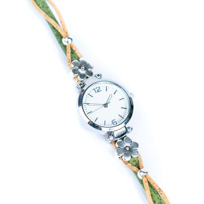 Natural Colored Cork Threads and Alloy accessories Handmade DIY Ladies Fashion Watch WA-465