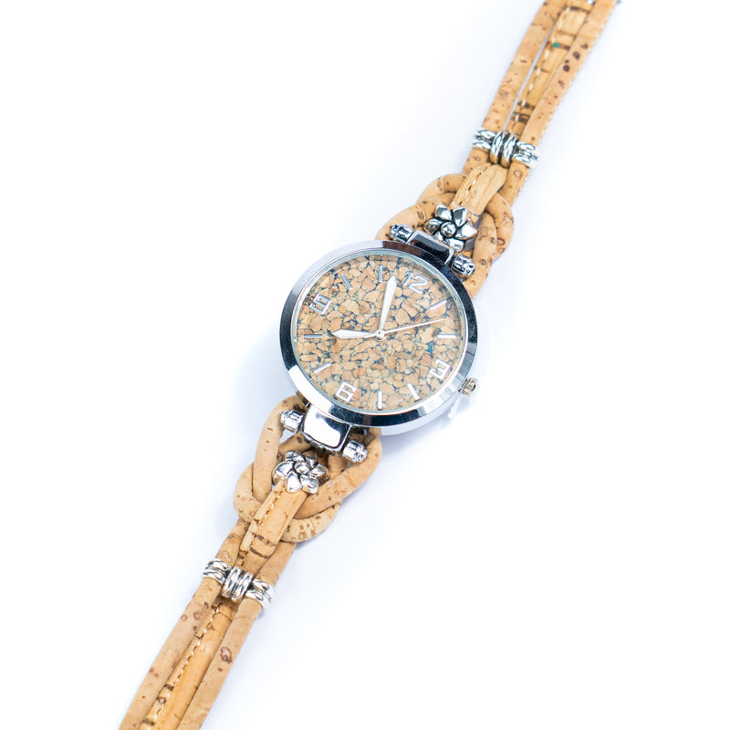 Natural Colored Cork Threads and Alloy accessories Handmade DIY Ladies Fashion Watch WA-462