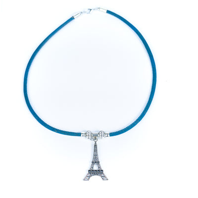 cork handmade women's Eiffel Tower Pendant Cork Necklace N-108-MIX-5