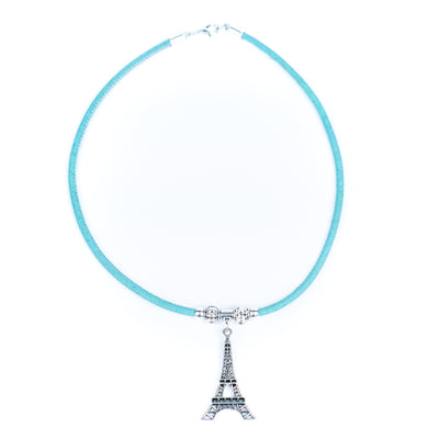 cork handmade women's Eiffel Tower Pendant Cork Necklace N-108-MIX-5