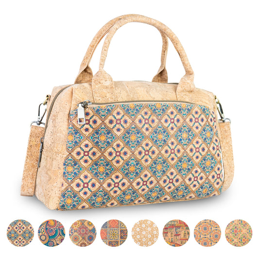 Small Cork Handbag with Printed Front BAGD-661
