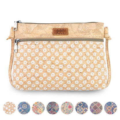 Slim Cork Crossbody Bag with Printed Design BAGD-663