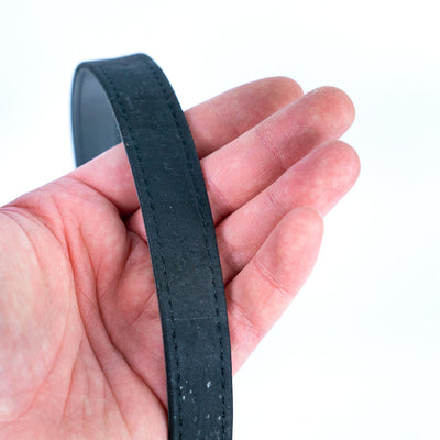 20mm Flat Black Cork Cord COR-636 (5meters)