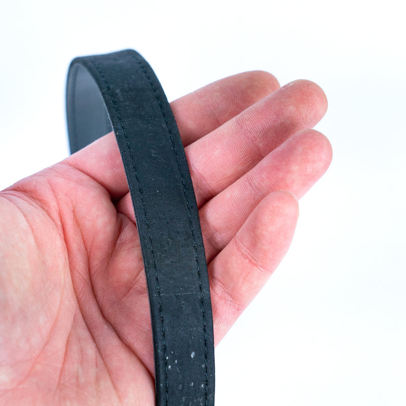 20mm Flat Black Cork Cord COR-597(5meters)