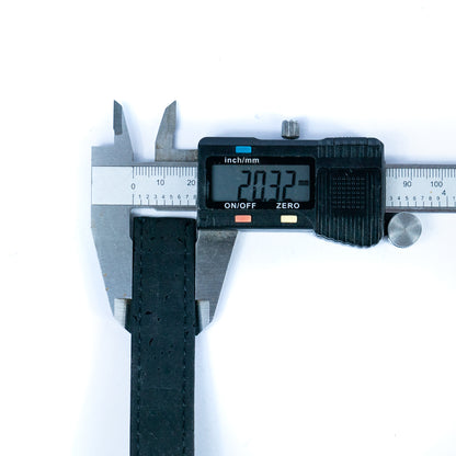 20mm Flat Black Cork Cord COR-636 (5meters)