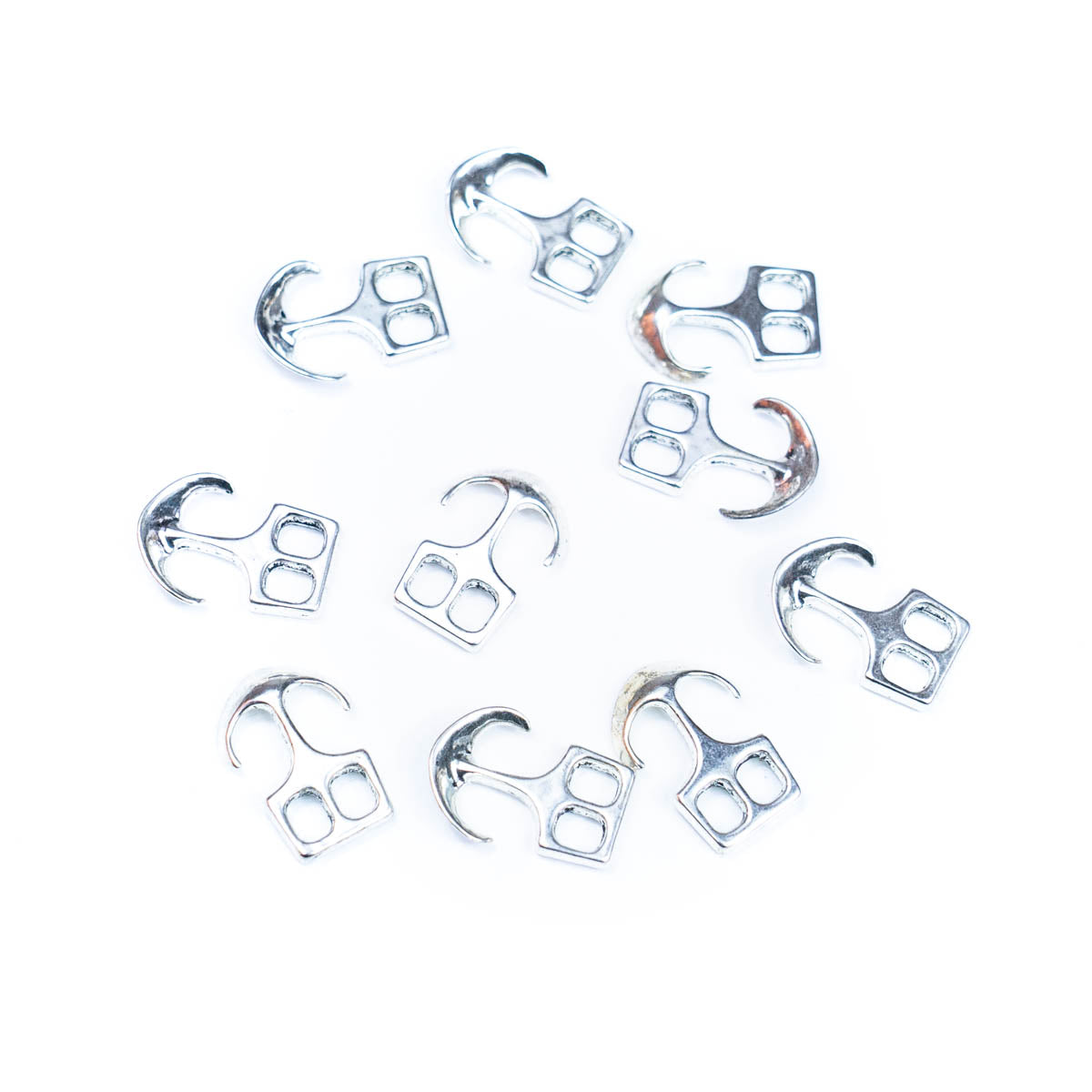 10 Pcs For 5mm flat leather,Antique silver Feather jewelry supplies jewelry finding D-1-5-63