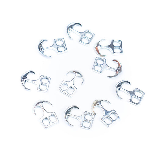 10 Pcs For 5mm flat leather,Antique silver Feather jewelry supplies jewelry finding D-1-5-63