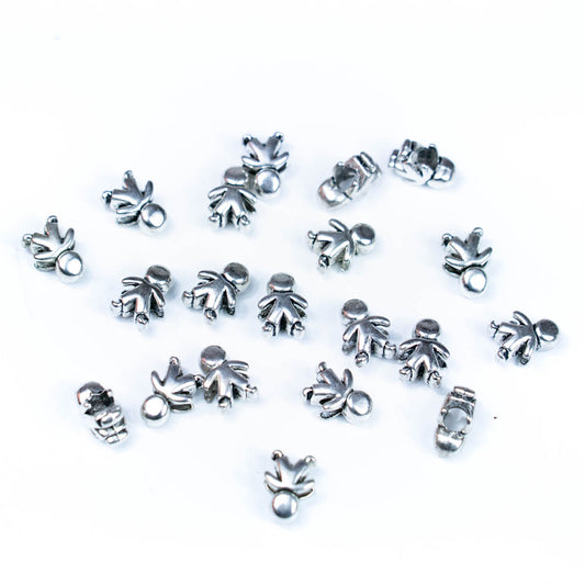 20 Pcs For 5mm flat leather,Antique silver Feather jewelry supplies jewelry finding D-1-5-29