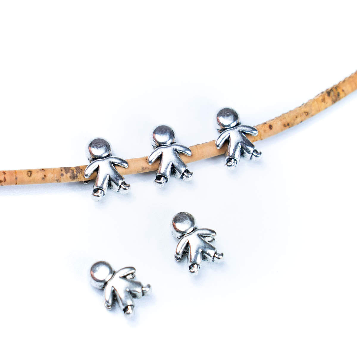 20 Pcs For 5mm flat leather,Antique silver Feather jewelry supplies jewelry finding D-1-5-29