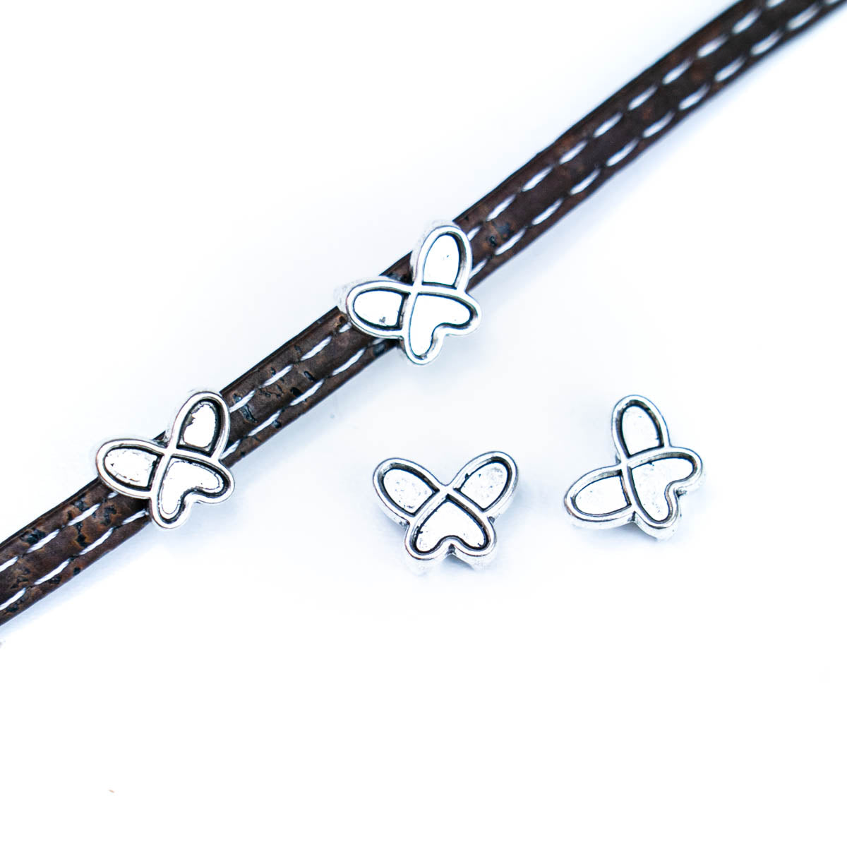 20 Pcs For 5mm flat leather,Antique silver Feather jewelry supplies jewelry finding D-1-5-52