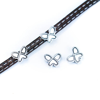 20 Pcs For 5mm flat leather,Antique silver Feather jewelry supplies jewelry finding D-1-5-52