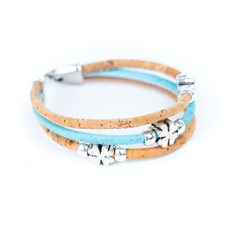 Colored cork thread Handmade  Cork Bracelet for women ,women&