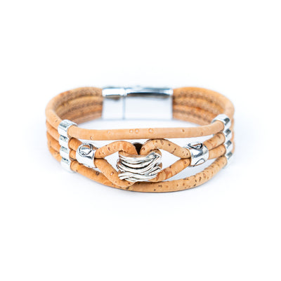 Colored cork thread Handmade  Cork Bracelet for men ,Men's bracelets BR-472-MIX-5