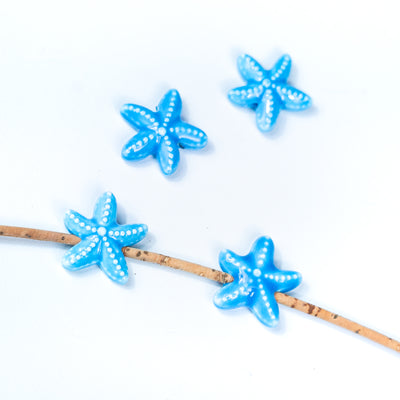5pcs about 2mm round leather Antique ceramic starfish beads  jewelry supplies jewelry finding D-5-2-2