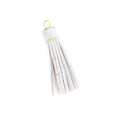 White cork tassels for bag supplies jewelry finding D-8-53