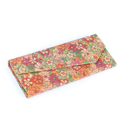 Printed Cork Foldable Triangular Glasses Cases L-1074-20