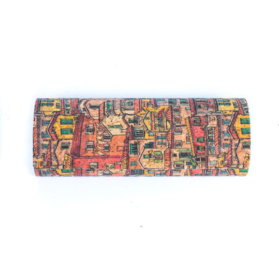 Printed Cork Magnetic Hard Glasses Case L-930-10（10units）