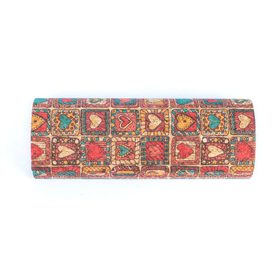 Printed Cork Magnetic Hard Glasses Case L-930-10（10units）