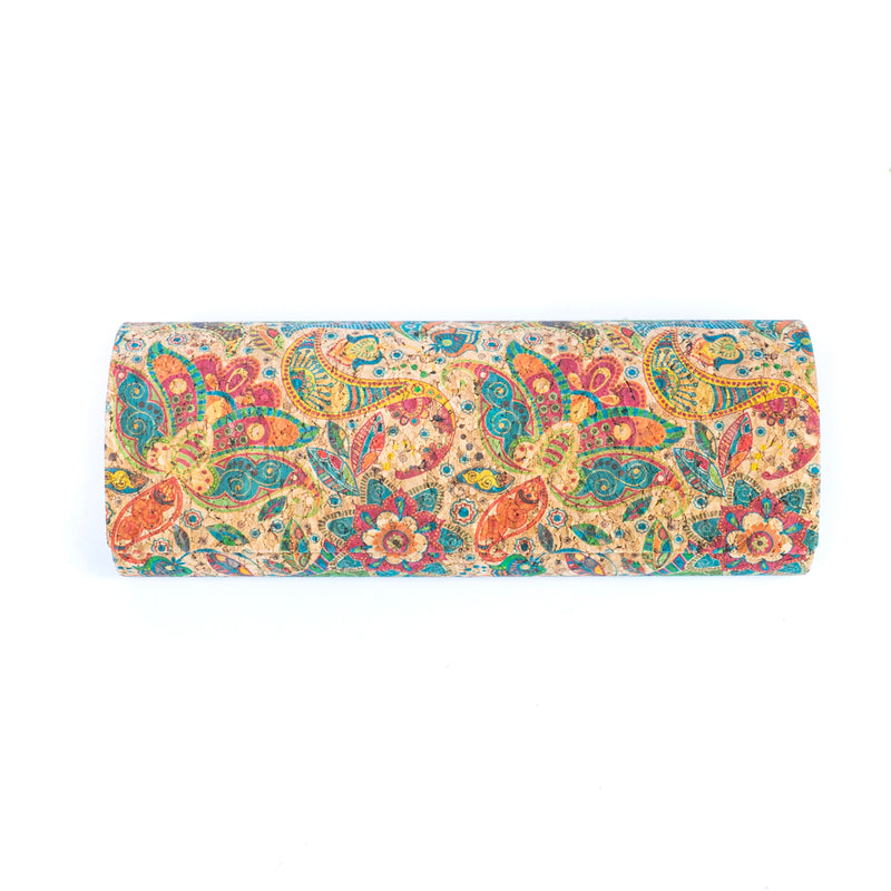 Printed Cork Magnetic Hard Glasses Case L-930-10（10units）