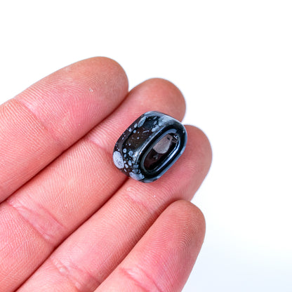 10pcs about 5*10mm flat Ceramic Slider , Jewelry Finding D-2-38