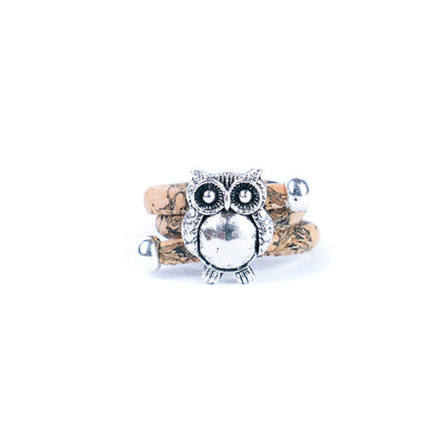 Owl pendant Antique Silver women's Ring RW-015-MIX-10