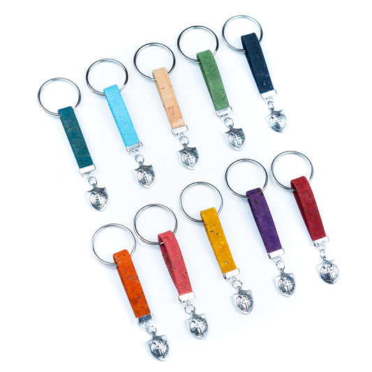 Cork Handcrafted Keychain I-087-MIX-10