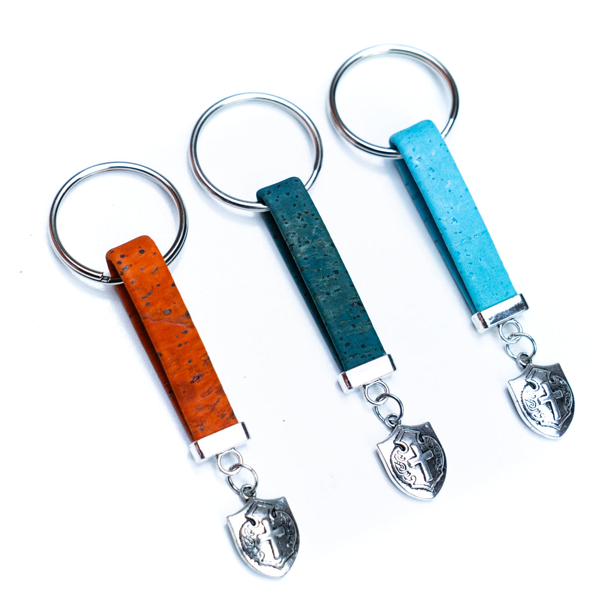 Cork Handcrafted Keychain I-087-MIX-10