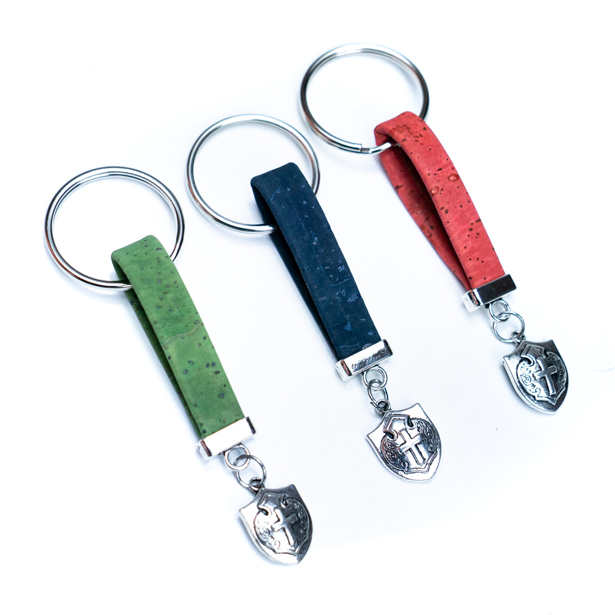 Cork Handcrafted Keychain I-087-MIX-10