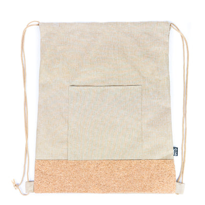 Eco-Friendly Drawstring Bag - Cotton and Cork Combination BAGD-267