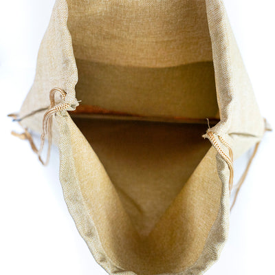 Eco-Friendly Drawstring Bag - Cotton and Cork Combination BAGD-267