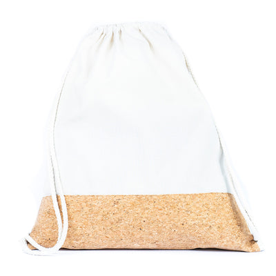 Flash Sale Drawstring Bag - Cotton and Cork Combination BAGD-266