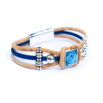 Cork jewelry cork bracelet for women colorful Cork handmade BR-515-MIX-5
