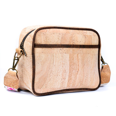 Ladies' Natural Cork Crossbody Bag with Wide Shoulder Strap BAGP-164