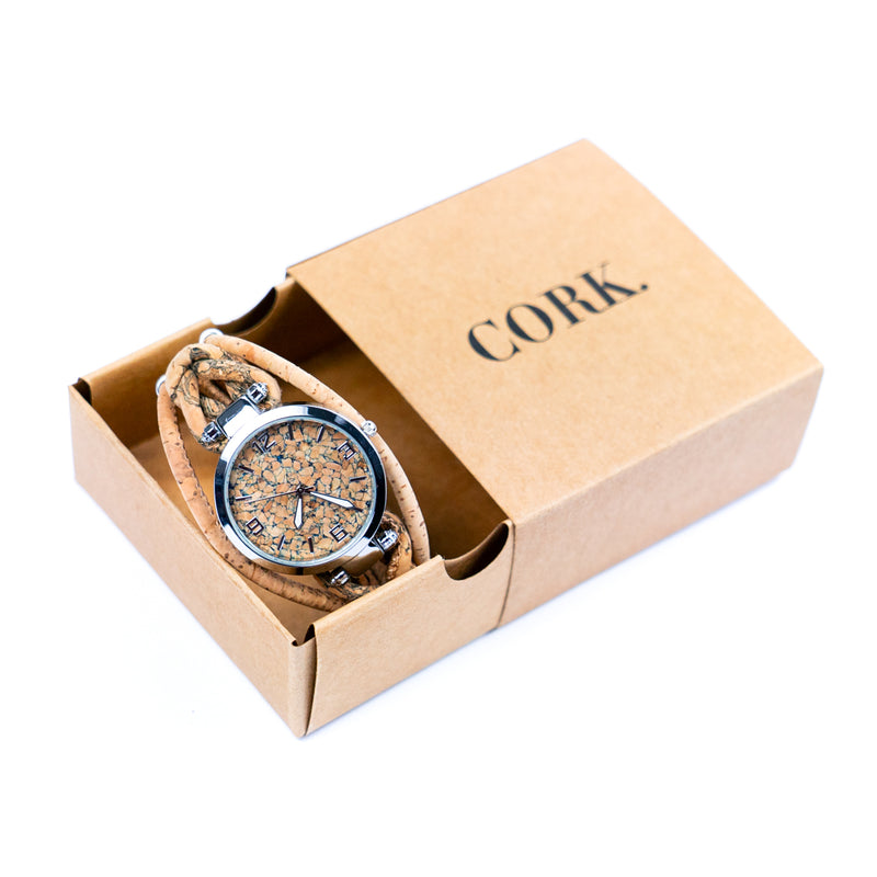 Handmade cork watch for women DIY-021-WITH BOX