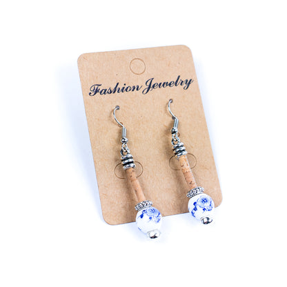 Cork earring  Original handmade ladies earrings-ER-134-MIX-5-new