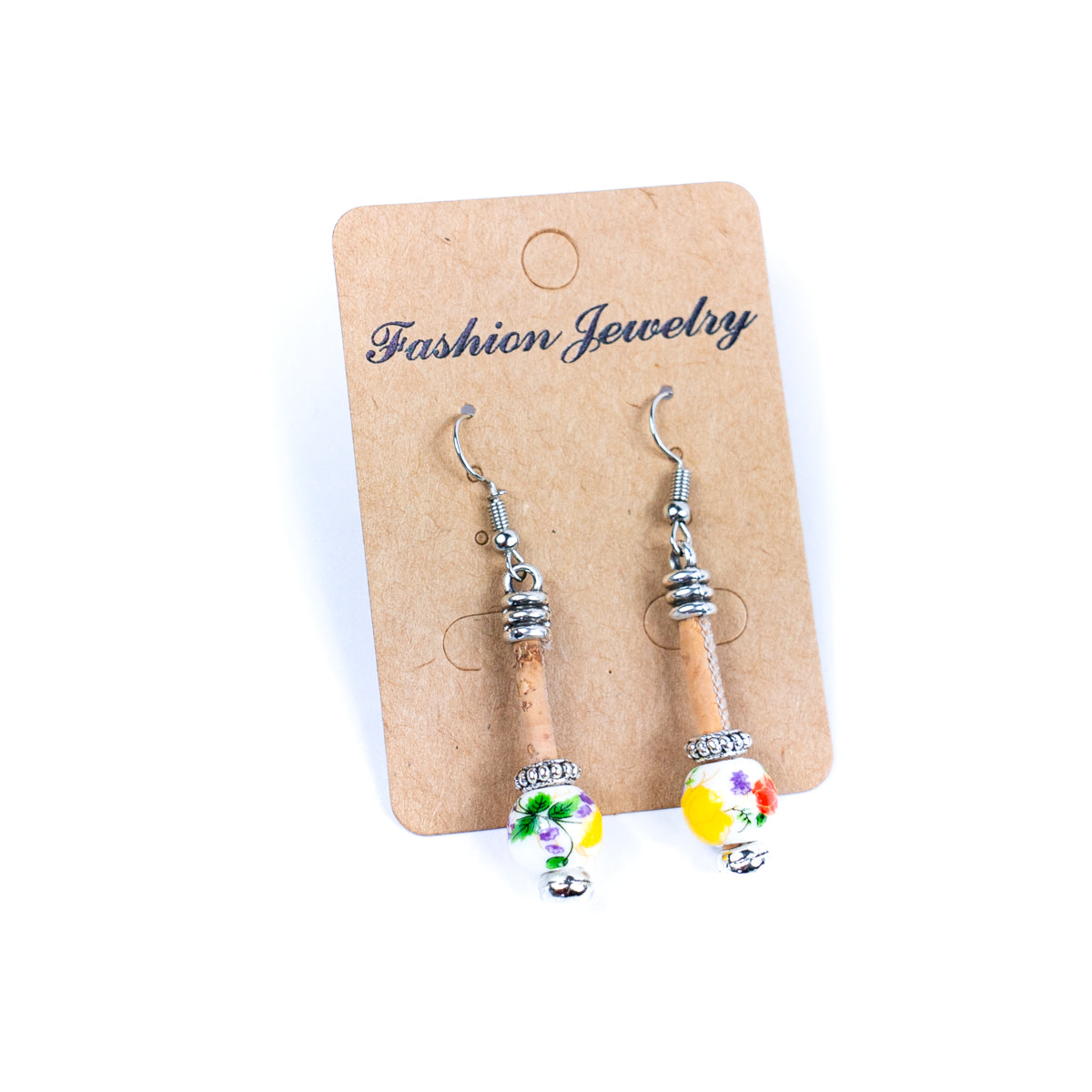 Cork earring  Original handmade ladies earrings-ER-134-MIX-5-new