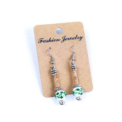 Cork earring  Original handmade ladies earrings-ER-134-MIX-5-new